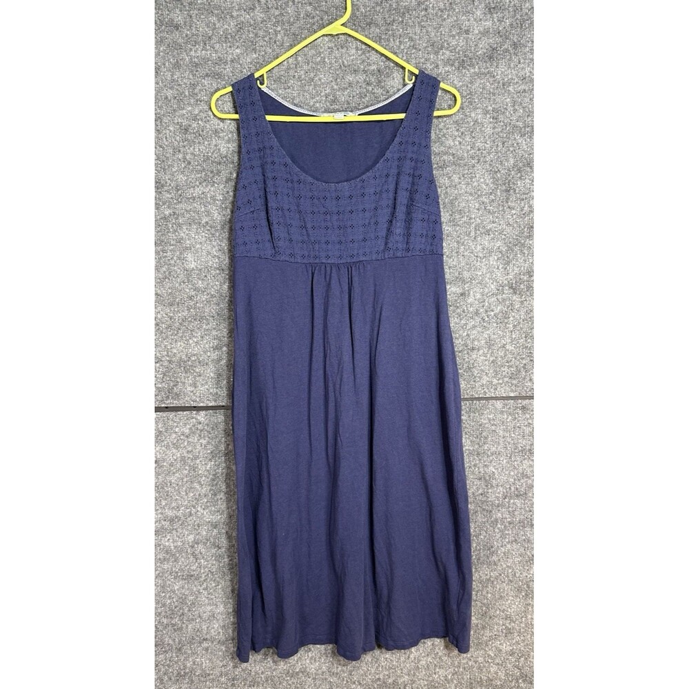 Boden Dress Women's Size 8 Blue Sleeveless Midi A-Line Casual Cottagecore